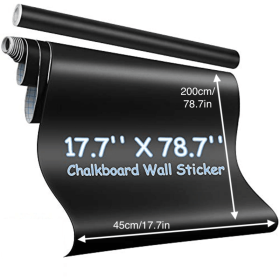 1pc Chalkboard Wall Sticker, Wall Decal, Blackboard Wallpaper, Large Chalkboard Contact Paper Roll