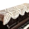 Dustproof Piano Cloth Piano Cover Upright Piano Dust Cover Gold Stamping Flannel