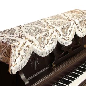 Dustproof Piano Cloth Piano Cover Upright Piano Dust Cover Gold Stamping Flannel