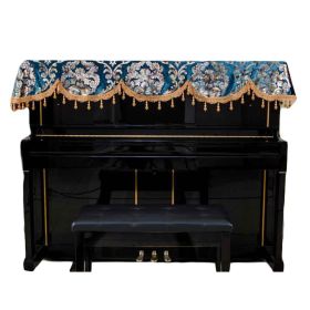 Vintage Piano Cover Piano Cloth Upright Piano Dust Cover Gold Stamping Flannel