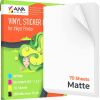 Printable Vinyl Sticker Paper Waterproof Decal Paper for Inkjet Printer 70 Self Adhesive Sheets Matte White Standard Letter Size 8.5 x11 inch