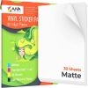 Printable Vinyl Sticker Paper Waterproof Decal Paper for Inkjet Printer 30 SelfAdhesive Sheets Matte White Standard Letter Size 8.5x11 inch