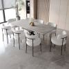 Extendable Dining Table Table Set for 4-8 Person for Dining Room