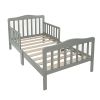 Wooden Baby Toddler Bed Children Bedroom Furniture with Safety Guardrails Gray Substitution coding: 94542135
