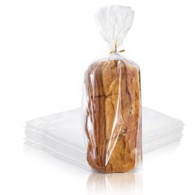 Gusseted Plastic Bread Bags 5.5 x 3 x 24, Plastic Bread Storage Bags 1000 Pack, PE 1 Mil Clear Gusseted Plastic Bags, Waterproof Bread Storage Bags
