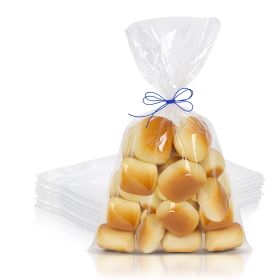 500 Pack Gusseted Plastic Bread Bags 12 x 8 x 30, Plastic Bread Storage Bags, PE 1 Mil Clear Gusseted Plastic Bags, Waterproof Bread Storage Bags