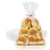 500 Pack Gusseted Plastic Bread Bags 12 x 6 x 24, Plastic Bread Storage Bags, PE 1 Mil Clear Gusseted Plastic Bags, Waterproof Bread Storage Bags