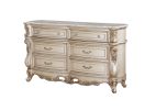 ACME Gorsedd Dresser in Marble & Antique White 27445