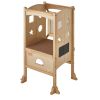 VEVOR Tower Step Stool, Foldable Toddler Stool 3-Level Adjustable Height Toddler Step Stools with Safety Net