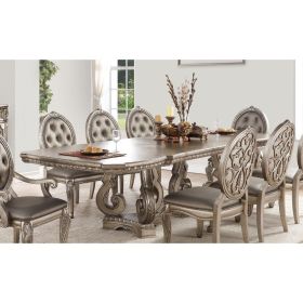 ACME Northville Dining Table in Antique Silver 66920