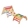 VEVOR Pikler Triangle Set, 5 in 1 Toddler Climbing Toys Indoor Playground, Large Size Wooden Climbing Gym for Toddlers 1-3 Years