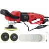 VEVOR Wet Polisher Grinder, 6 Variable Speed Buffing Machine & 8PCS Polishing Kit, with 4" & 5" Diamond Polishing Pads, Splash Shield