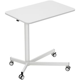 VEVOR Mobile Standing Desk, 28.5"-44.2" Gas-Spring Height Adjustable Sit-Stand Desk