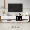 ON-TREND Sleek and Stylish TV Stand with Perfect Storage Solution, Two-tone Media Console for TVs Up to 80''