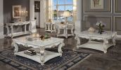 ACME Vendome Sofa Table, Antique Pearl Finish LV01528