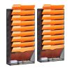 VEVOR File Wall Rack, Two-Piece 10 Pockets Mesh Wall File Holder, Wall Mounted Magazine Mail Paper & Document Storage Folder
