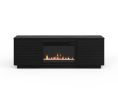 Bridgevine Home Stardust 73 inch Fireplace TV Stand for TVs up to 85 inches, Black Finish
