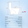 1.1/1.60 GPF Dual-Flush One Piece Toilet, Water-Saving Elongated Comfort Height Floor Mounted, Soft Close 1000 Gram Map Flushing Score Toilet