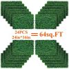 24Pcs 24in*16in Artificial Boxwood Topiary Hedge Plant Grass Backdrop Fence Privacy Screen Grass Wall Decoration For Balcony Garden Fence
