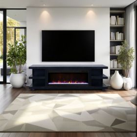Laurel Canyon 82 inch Fireplace TV Stand for TVs up to 90 inches, Minimal Assembly, Clove Finish