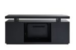 Drisana Black Mirrored Finish TV Stand w/ Fireplace