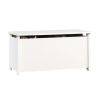 Beginnings Hinged Safety Top Wooden Toy Chest/Bench;  Soft White Finish