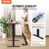 VEVOR Height Adjustable Desk, 47.2 x 23.6 in, 3-Key Modes Electric Standing Desk, Whole Piece Desk Board, Sturdy Dual Metal Frame