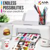 Printable Vinyl Sticker Paper for Inkjet Printer Matte White 15 Self Adhesive Sheets Waterproof Decal Paper Standard Letter Size 8.5x11 inch