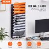 VEVOR File Wall Rack, One-Piece 12 Pockets Mesh Wall File Holder, Wall Mounted Magazine Mail Paper & Document Storage Folder