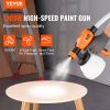 VEVOR Paint Sprayer, 1300W Electric Spray Paint Gun with Air Hose, 1300ml and 800 ml Containers, 5 Copper Nozzles
