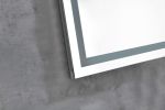 LED Bathroom Mirror 40 "x 20" with Front and Backlight, Large Dimmable Wall Mirrors with Anti-Fog, Memory, 3 Colors, LED Vanity Mirror