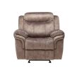 ACME Zubaida Glider Recliner, 2-Tone Chocolate Velvet 55022