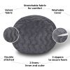 Faux Fur Bean Bag Chair, Grey-4ft Cozy and Stretchable Fabric Lounger for Children and Adults with Easy-Clean Cover