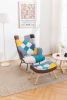 Rocking Chair and Ottoman, Tufted Upholstered Rocking Chair for Nursery