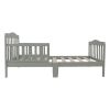 Wooden Baby Toddler Bed Children Bedroom Furniture with Safety Guardrails Gray Substitution coding: 94542135