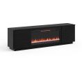 Bridgevine Home Stardust 89 inch Fireplace TV Stand for TVs up to 100 inches, Black Finish