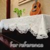 White Rustic Lace Piano Half Cover Dustproof Piano Cover Towel Upright Piano Dust Cover Cloth
