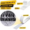 Hook and Loop Tape Roll with Heavy Duty Adhesive Industrial Strength Easy to Cut Strong Hook and Loop Strips with Sticky Back White 1 Inch * 30 Feet
