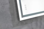 LED Bathroom Mirror 40 "x 20" with Front and Backlight, Large Dimmable Wall Mirrors with Anti-Fog, Memory, 3 Colors, LED Vanity Mirror
