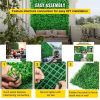 24Pcs 24in*16in Artificial Boxwood Topiary Hedge Plant Grass Backdrop Fence Privacy Screen Grass Wall Decoration For Balcony Garden Fence