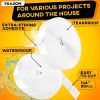 Hook and Loop Tape Roll with Heavy Duty Adhesive Industrial Strength Easy to Cut Strong Hook and Loop Strips with Sticky Back White 1 Inch * 30 Feet