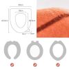 Velvet Zipper Toilet Seat Cover Pad Winter Toilet Seat Cushion Mat Toilet Seat Warmer, Dark Green