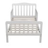 Wooden Baby Toddler Bed Children Bedroom Furniture with Safety Guardrails White Replacement code: 98026167