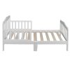 Wooden Baby Toddler Bed Children Bedroom Furniture with Safety Guardrails White Replacement code: 98026167