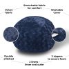 Faux Fur Bean Bag Chair, Navy-3ft Cozy and Stretchable Fabric Lounger for Children and Adults with Easy-Clean Cover
