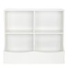 4-Cubby Kids Bookcase with Footboard
