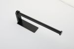 2 Pack Paper Towel Holder Wall Mount, Black Paper Towel Holder Under Cabinet, Self Adhesive Paper Towel Holders