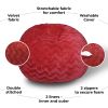 Faux Fur Bean Bag Chair, Red-5ft Cozy and Stretchable Fabric Lounger for Children and Adults with Easy-Clean Cover