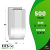 500 Pack Gusseted Plastic Bread Bags 12 x 8 x 30, Plastic Bread Storage Bags, PE 1 Mil Clear Gusseted Plastic Bags, Waterproof Bread Storage Bags