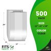 500 Pack Gusseted Plastic Bread Bags 12 x 6 x 24, Plastic Bread Storage Bags, PE 1 Mil Clear Gusseted Plastic Bags, Waterproof Bread Storage Bags